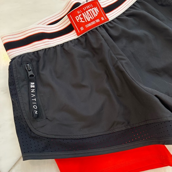 P.E Nation Black and Orange athletic shorts - Picture 4 of 7